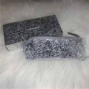 NEW! MAC Cosmetics Holiday 2020 Metallic Makeup Pouch • 7.5” x 1.75” x 3”